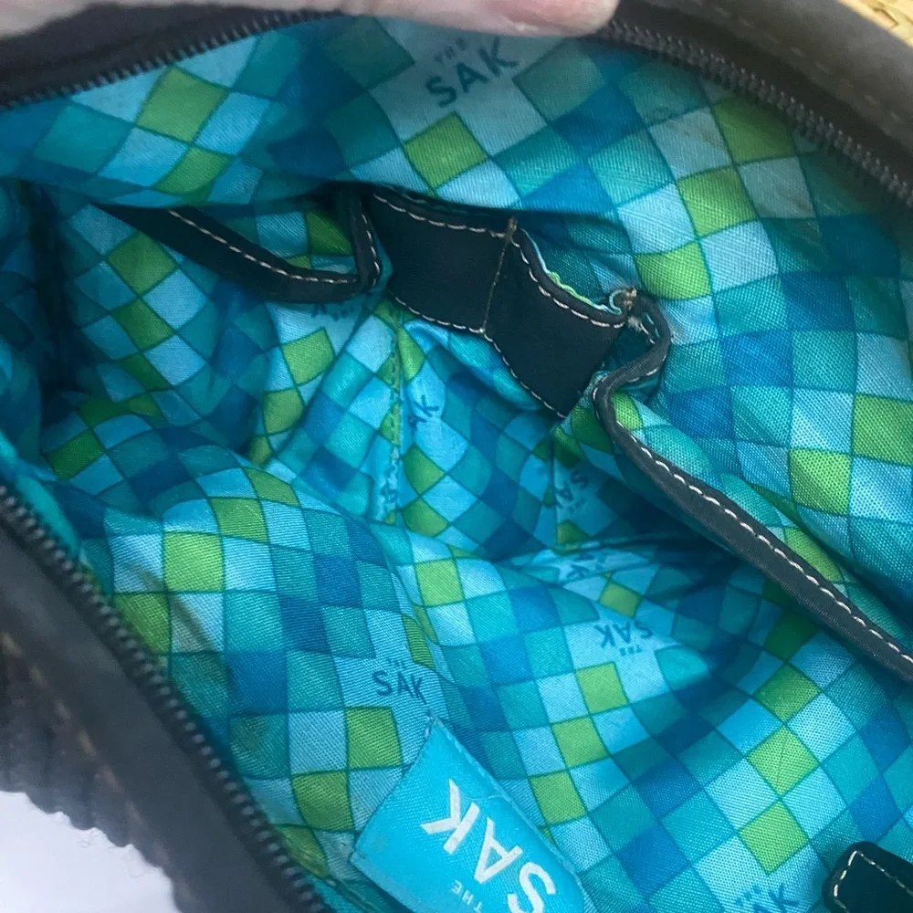 The Sak Black Knit Shoulder Bag